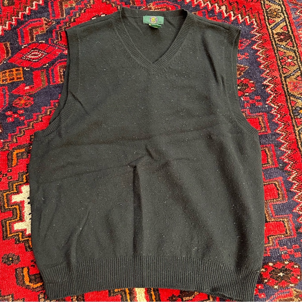 Club Room Charcoal Wool V-Neck Sweater